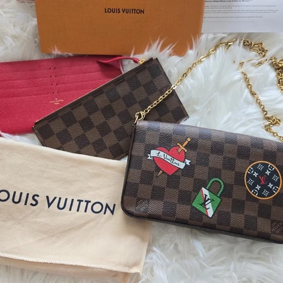 Louis Vuitton Damier Ebene My LV World Tour Pochette Felicia Crossbody Bag - Picture 1 of 5